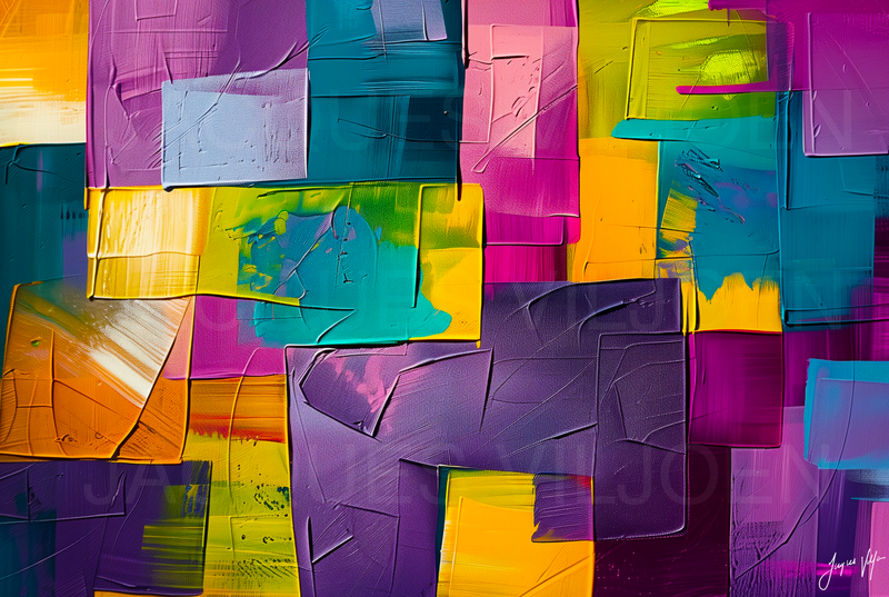 Compartmentalize Abstract Canvas Wall Art Design 