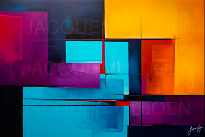 Compartmentalize Abstract Canvas Wall Art Design