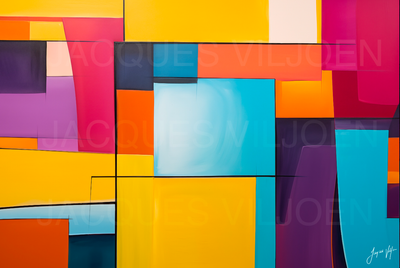 Compartmentalize Abstract Canvas Wall Art Design