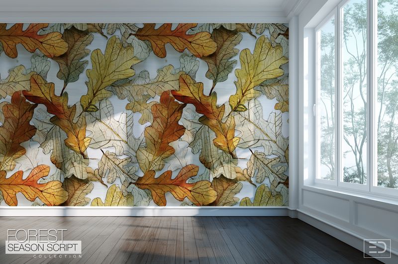 Feral Haze Oak Wallpaper Design: Forest Season Script Collection