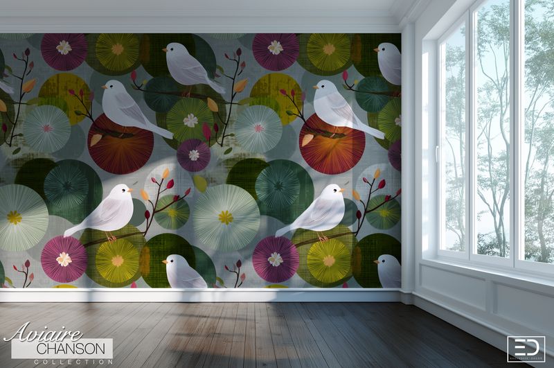 Aviaire Chanson Wallpaper Design Collection