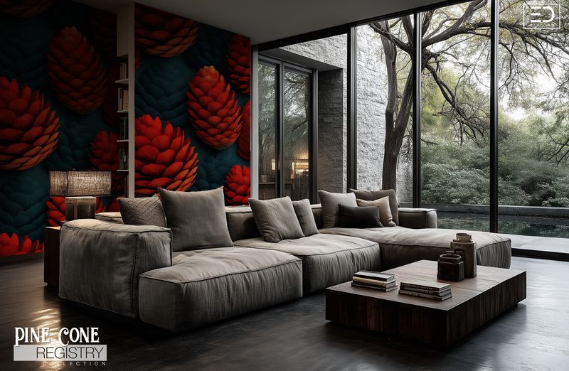 Pine Cone Registry Wallpaper Design