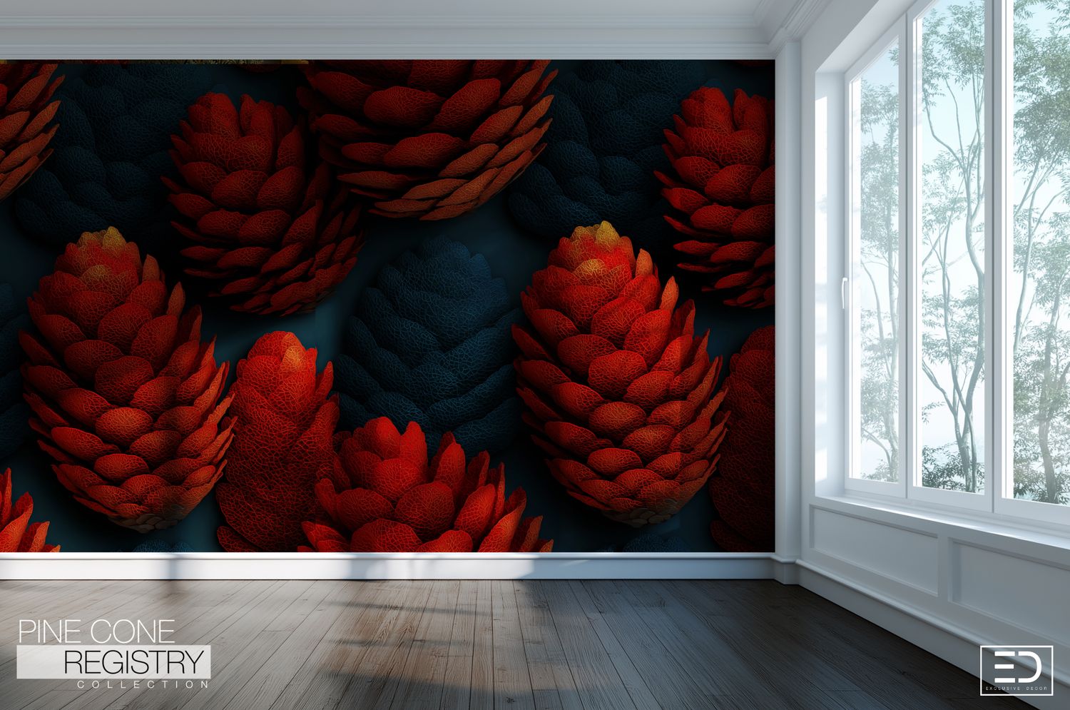 Pine Cone Registry Wallpaper Design