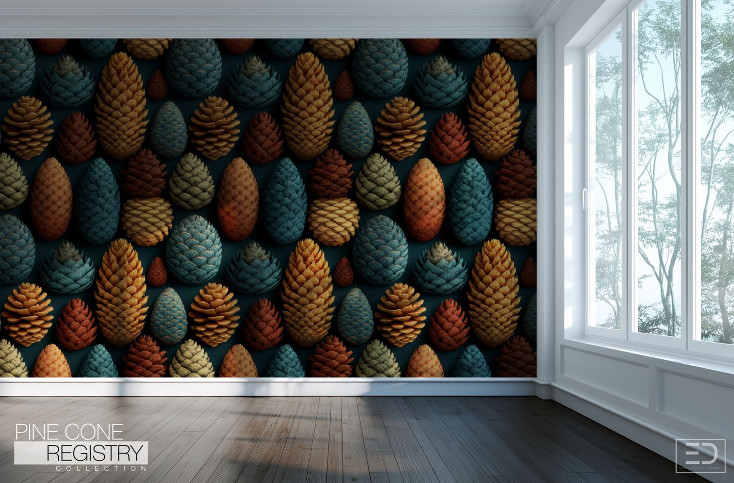 Pine Cone Registry Wallpaper Design