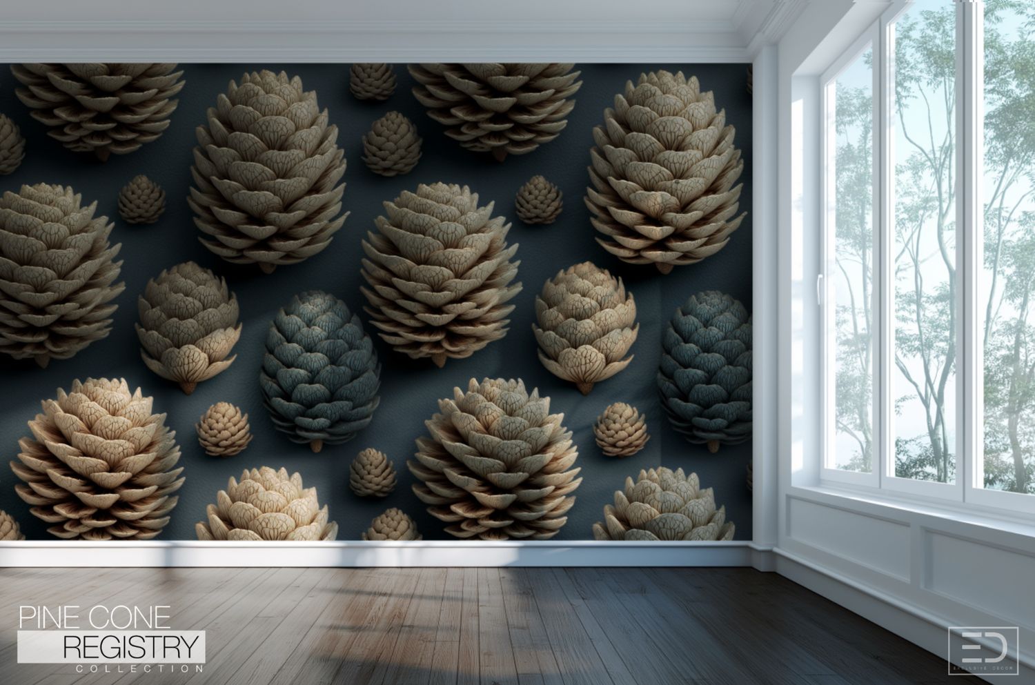 Pine Cone Registry Wallpaper Design
