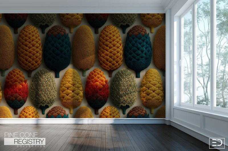 Pine Cone Registry Wallpaper Design