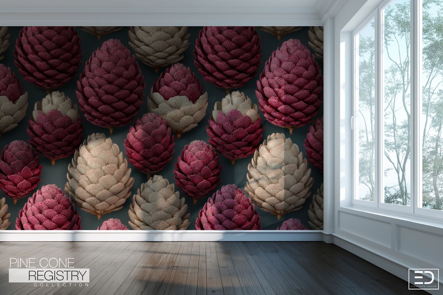 Pine Cone Registry Wallpaper Design