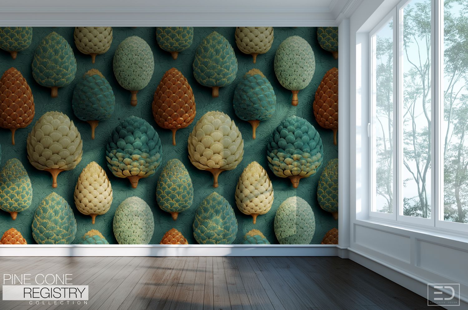 Pine Cone Registry Wallpaper Design