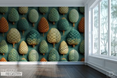 Pine Cone Registry Wallpaper Design