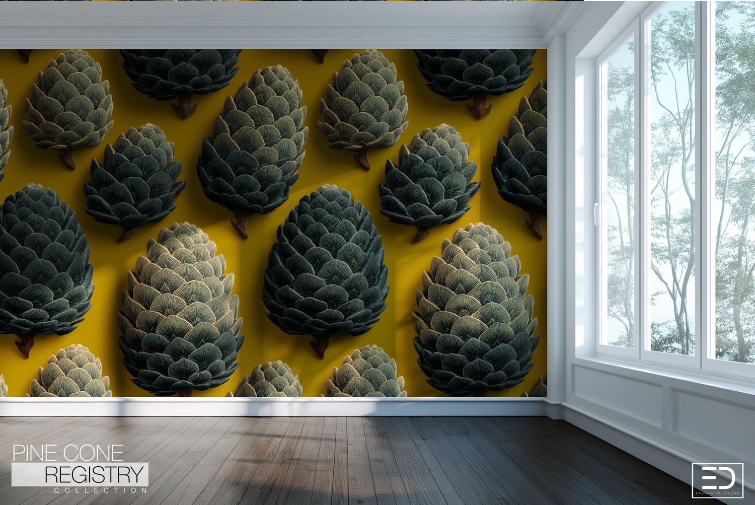 Pine Cone Registry Wallpaper Design
