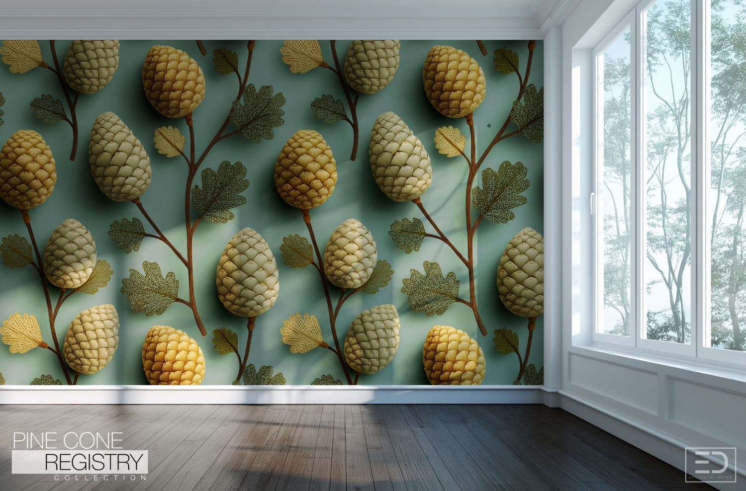 Pine Cone Registry Wallpaper Design
