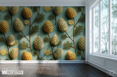 Pine Cone Registry Wallpaper Design