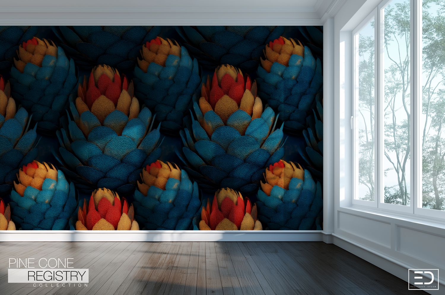 Pine Cone Registry Wallpaper Design
