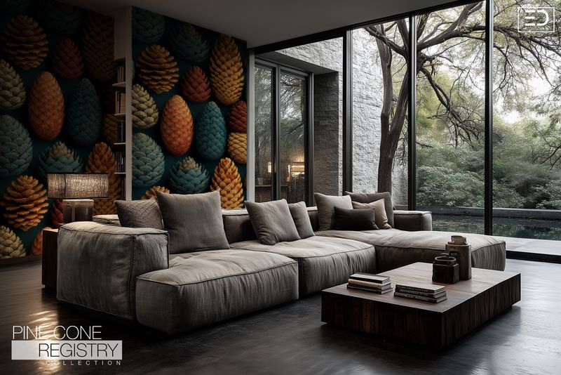 Pine Cone Registry Wallpaper Design