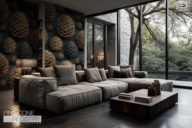 Pine Cone Registry Wallpaper Design