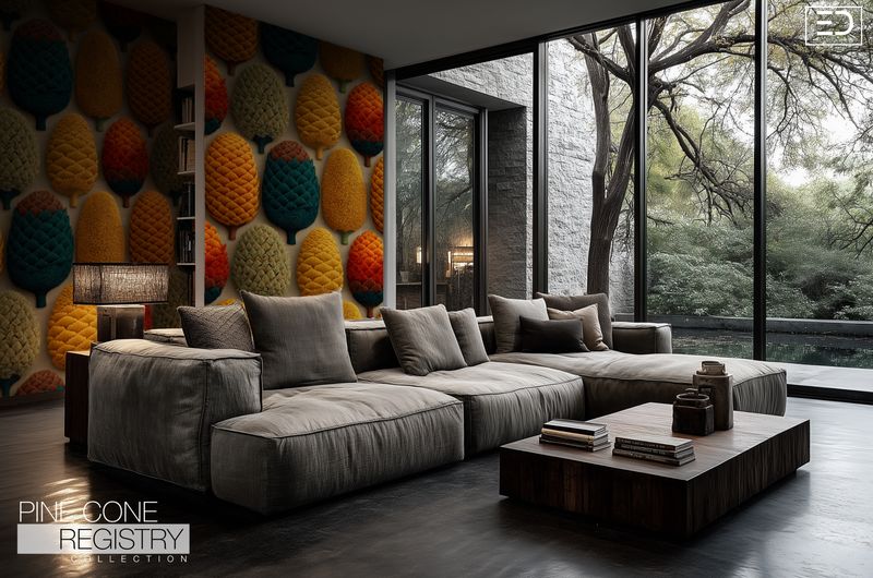 Pine Cone Registry Wallpaper Design