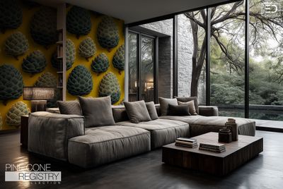 Pine Cone Registry Wallpaper Design