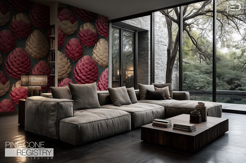 Pine Cone Registry Wallpaper Design