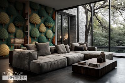 Pine Cone Registry Wallpaper Design