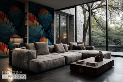Pine Cone Registry Wallpaper Design