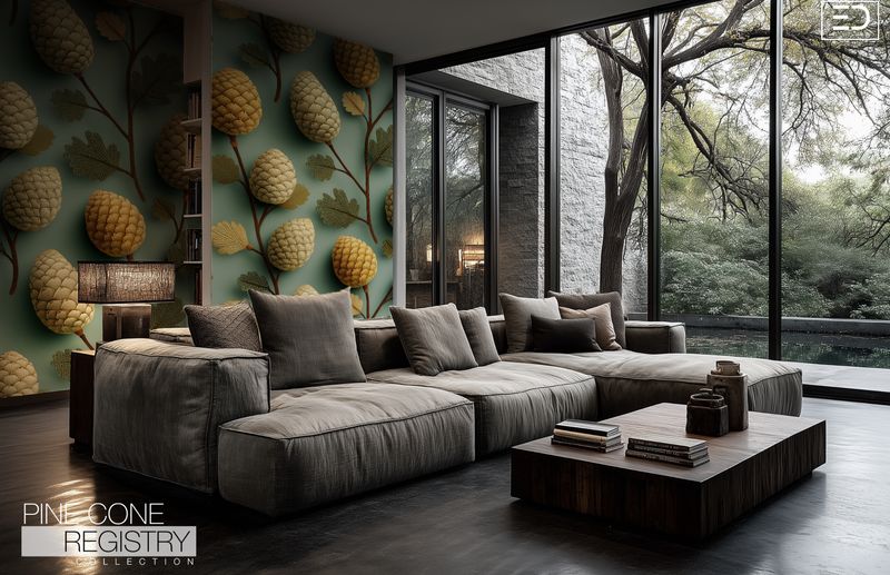 Pine Cone Registry Wallpaper Design