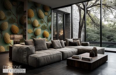 Pine Cone Registry Wallpaper Design