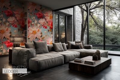 Daisy Wallpaper Design:  "The Botanist's Ledger" Collection