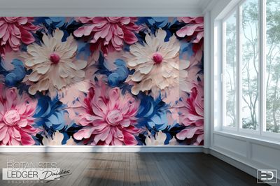 Daisy Wallpaper Design:  &quot;The Botanist&#39;s Ledger&quot; Collection