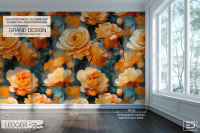 English Rose Wallpaper Design - The Botanist's Ledger