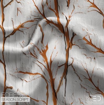 Abstract Tree Fabric - Evenfall Bark Fabric Design | Forest Season Script Collection