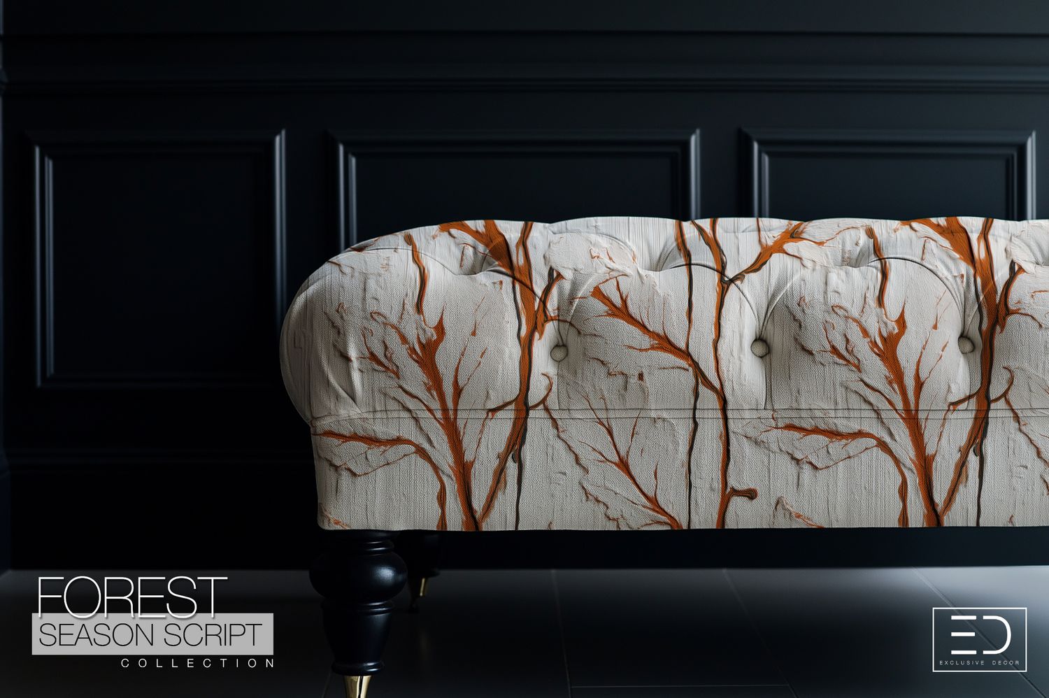 Evenfall Bark Fabric Design: Forest Season Script Collection