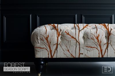 Abstract Tree Fabric - Evenfall Bark Fabric Design | Forest Season Script Collection