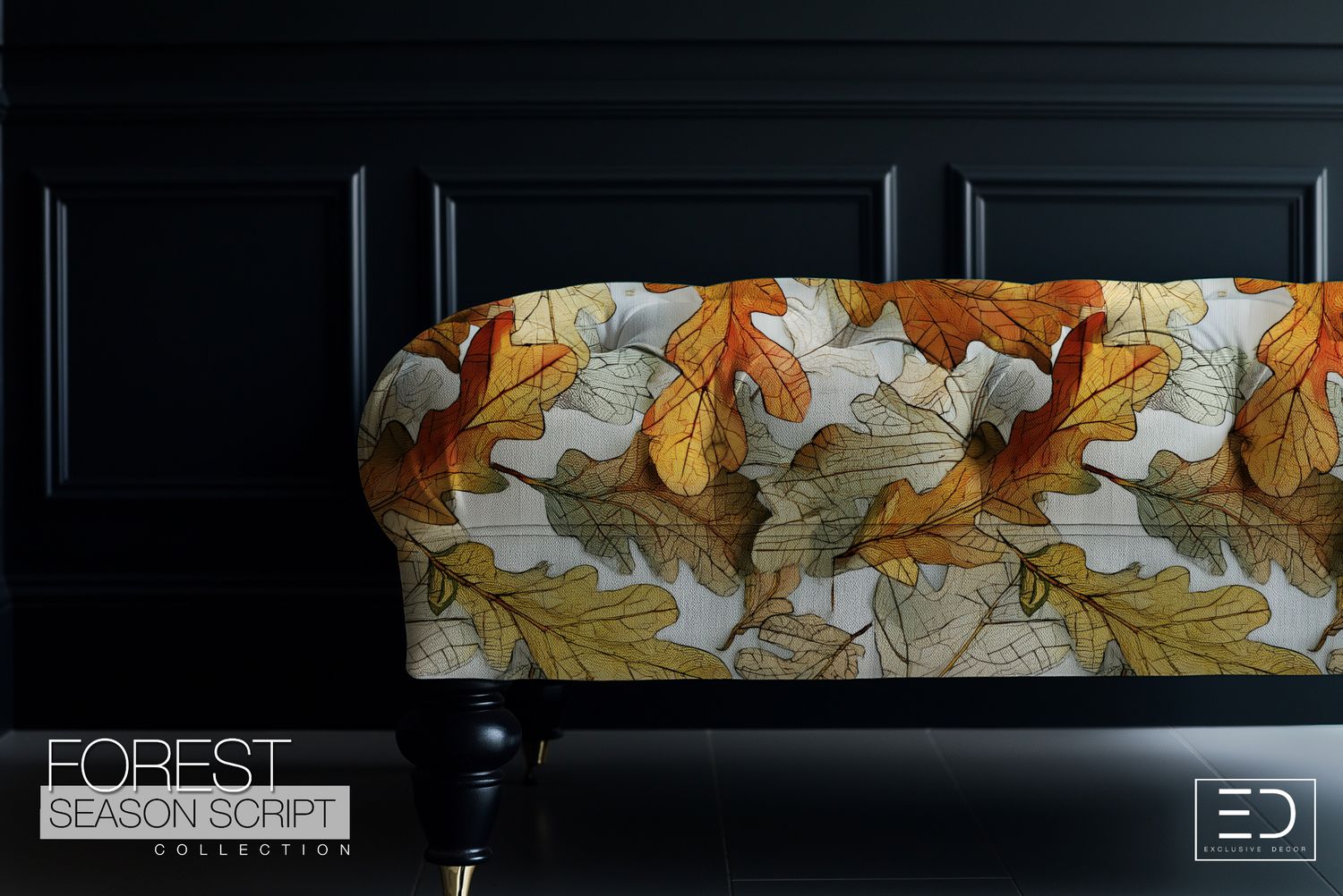 Feral Haze Oak Fabric Design: Forest Season Script Collection