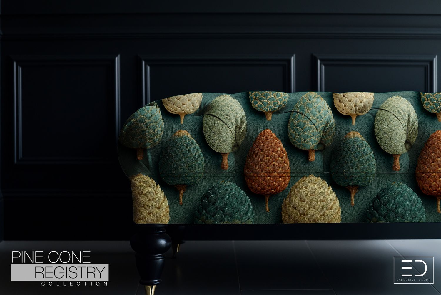 Pine Cone Registry Fabric Design