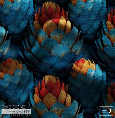 Pine Cone Registry Fabric Design