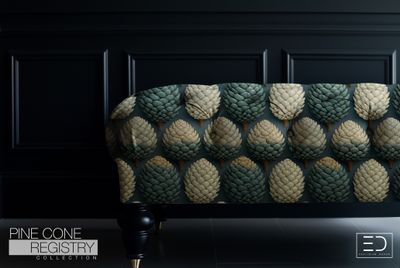 Pine Cone Registry Fabric Design
