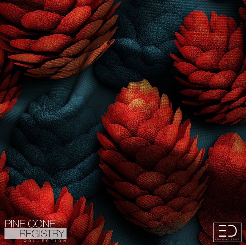 Pine Cone Registry Fabric Design