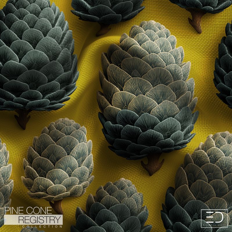 Pine Cone Registry Fabric Design