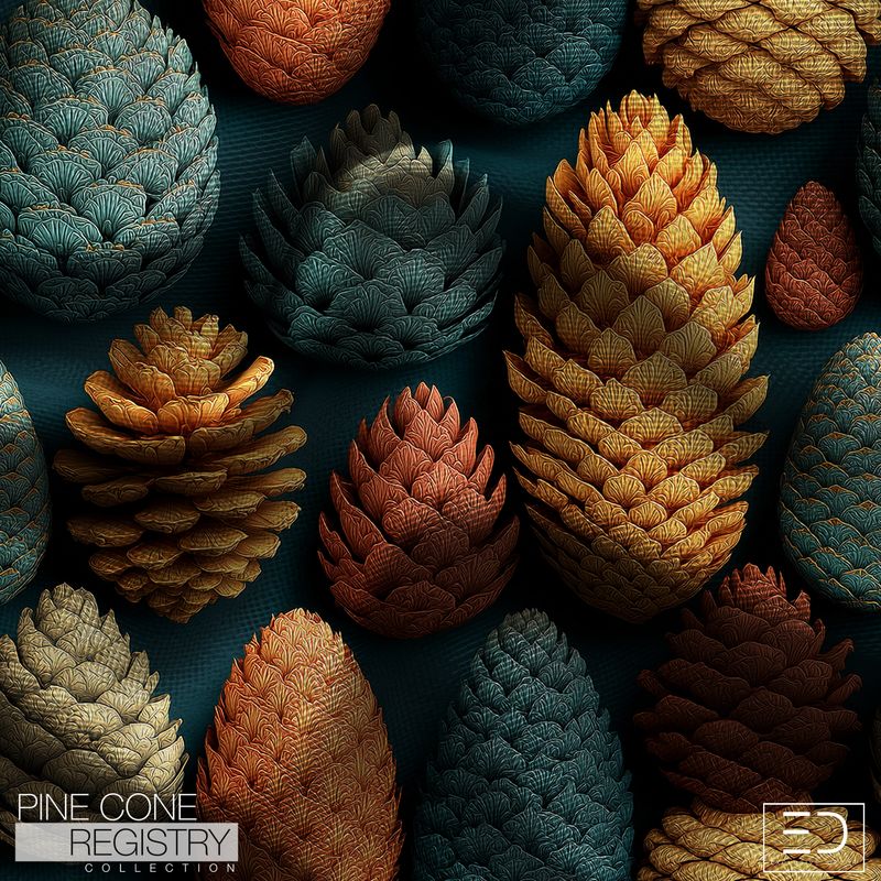 Pine Cone Registry Fabric Design