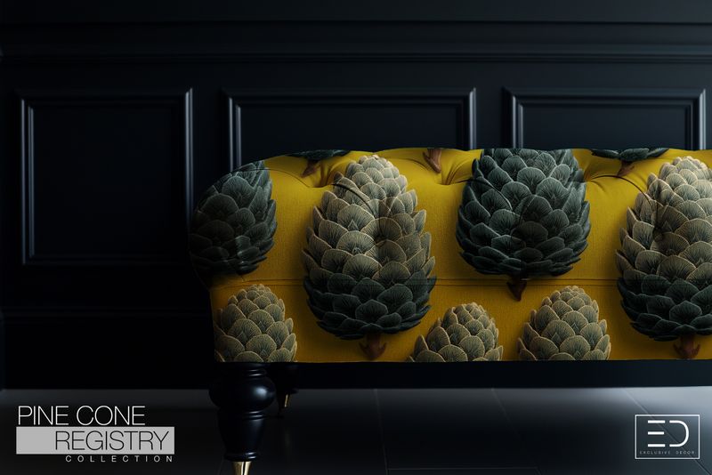 Pine Cone Registry Fabric Design