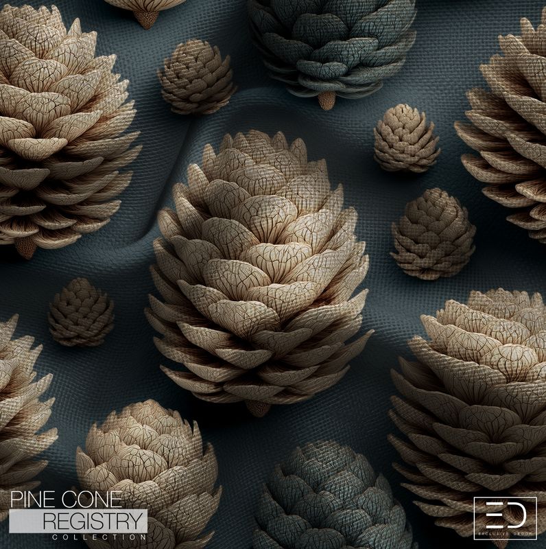 Pine Cone Registry Fabric Design