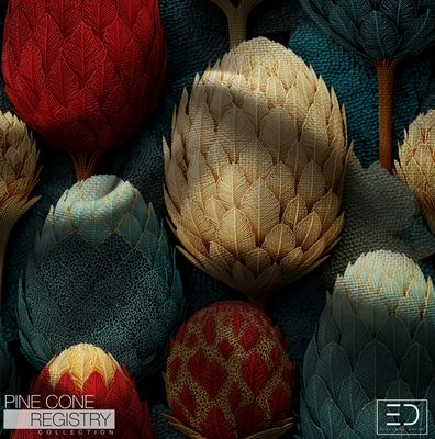 Pine Cone Registry Fabric Design