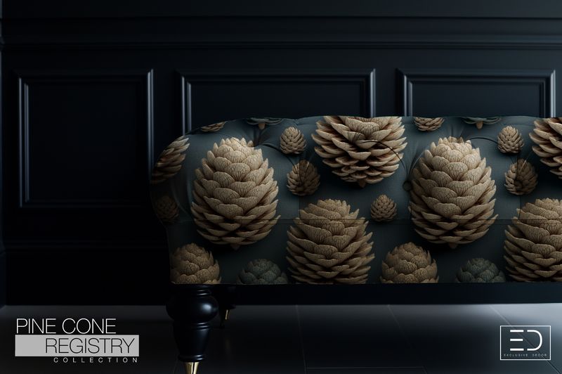 Pine Cone Registry Fabric Design