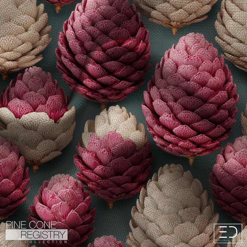 Pine Cone Registry Fabric Design