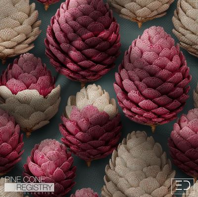 Pine Cone Registry Fabric Design