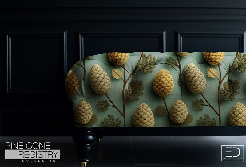 Pine Cone Registry Fabric Design