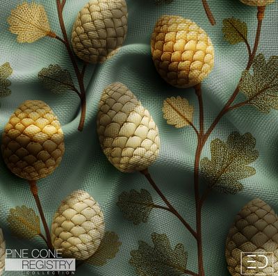Pine Cone Registry Fabric Design