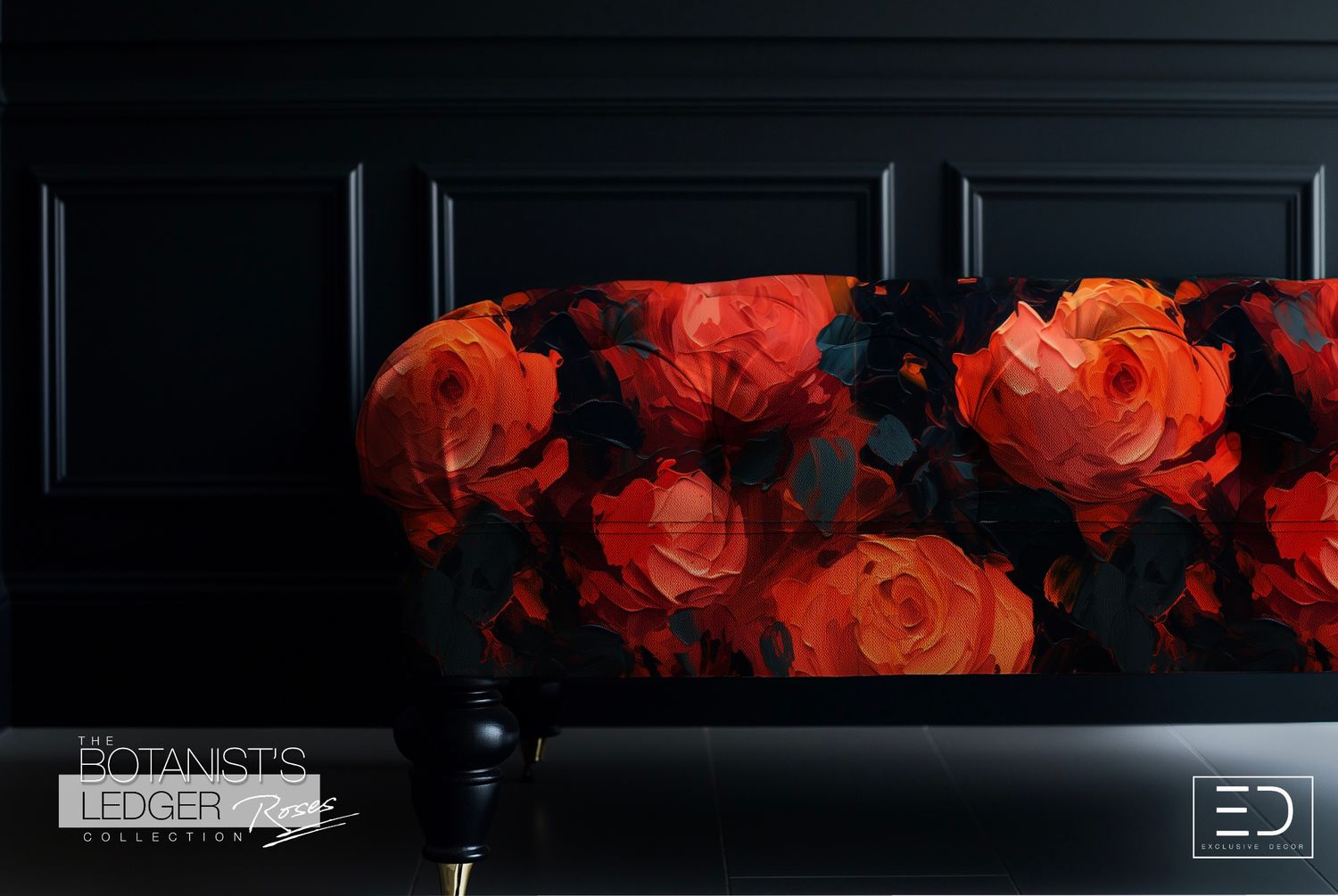 Abstract Rose Fabric Design: The Botanist&#39;s Ledger Collection