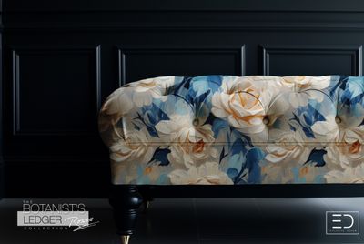 English Rose Fabric Design - The Botanist's Ledger