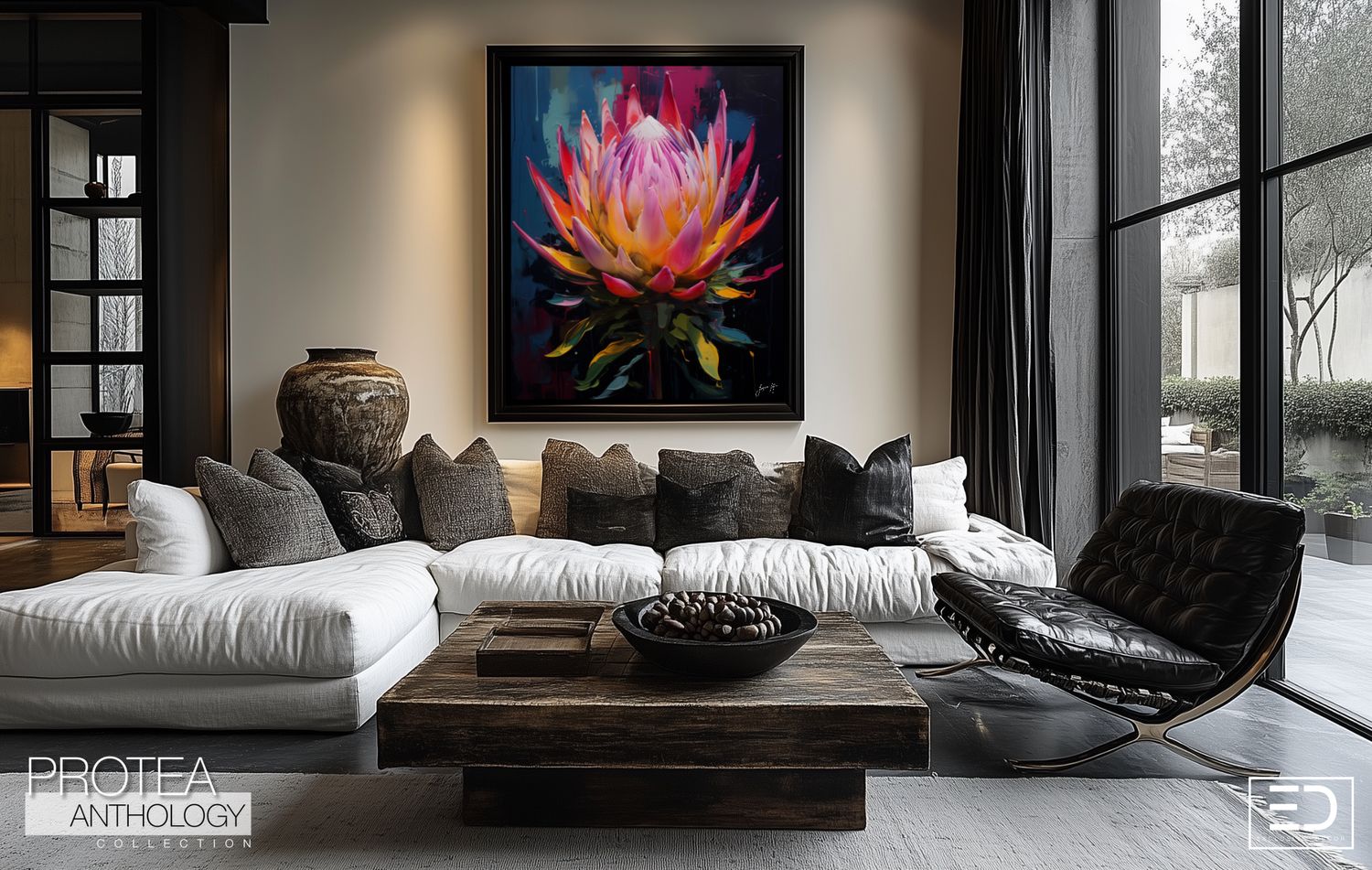 Protea Anthology Abstract Canvas Design